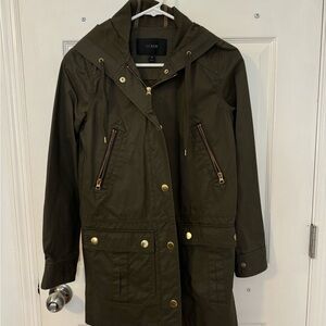 J. Crew Women's Olive Hooded Jacket
